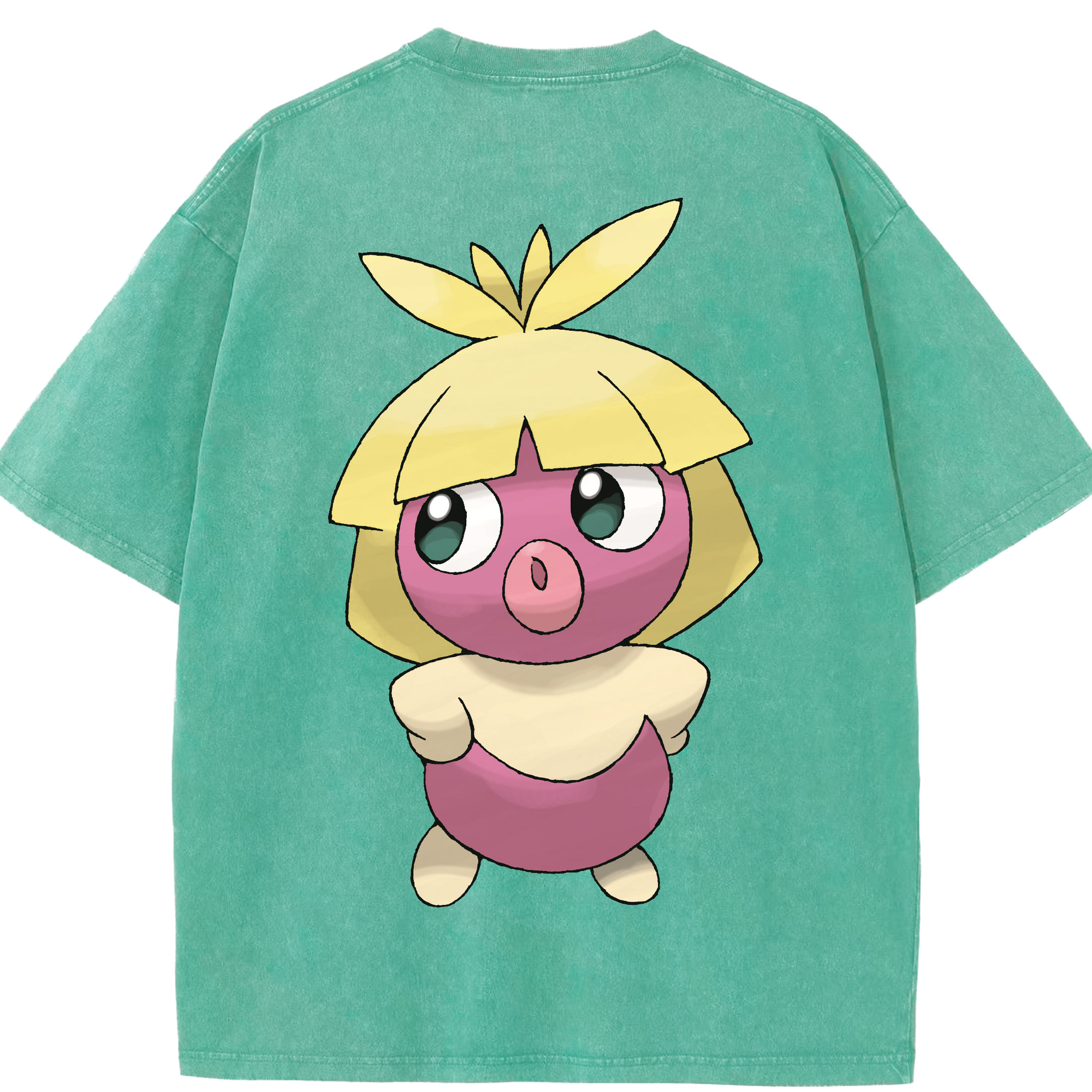 （画像用） ポケットモンスター Pokémon 綿100% ヴィンテージ風 半袖Tシャツ（背面プリント）